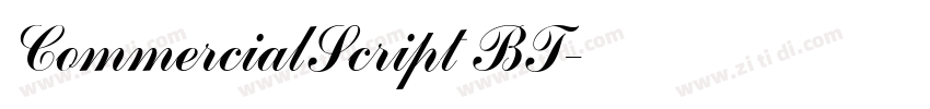CommercialScript BT字体转换